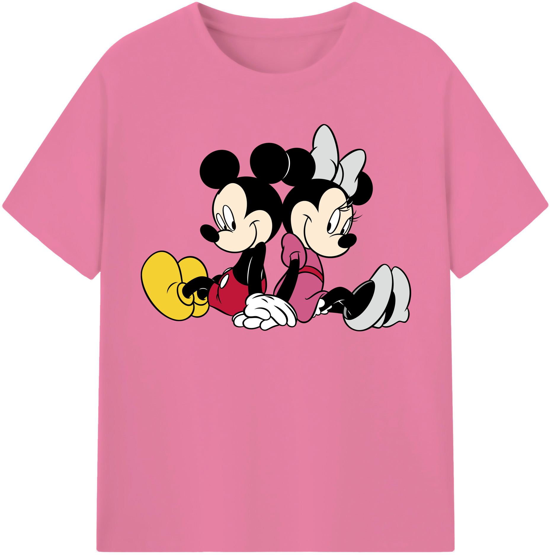 （画像用） ミッキーマウス Mickey Mouse 綿100％半袖Tシャツ（フロントプリント）